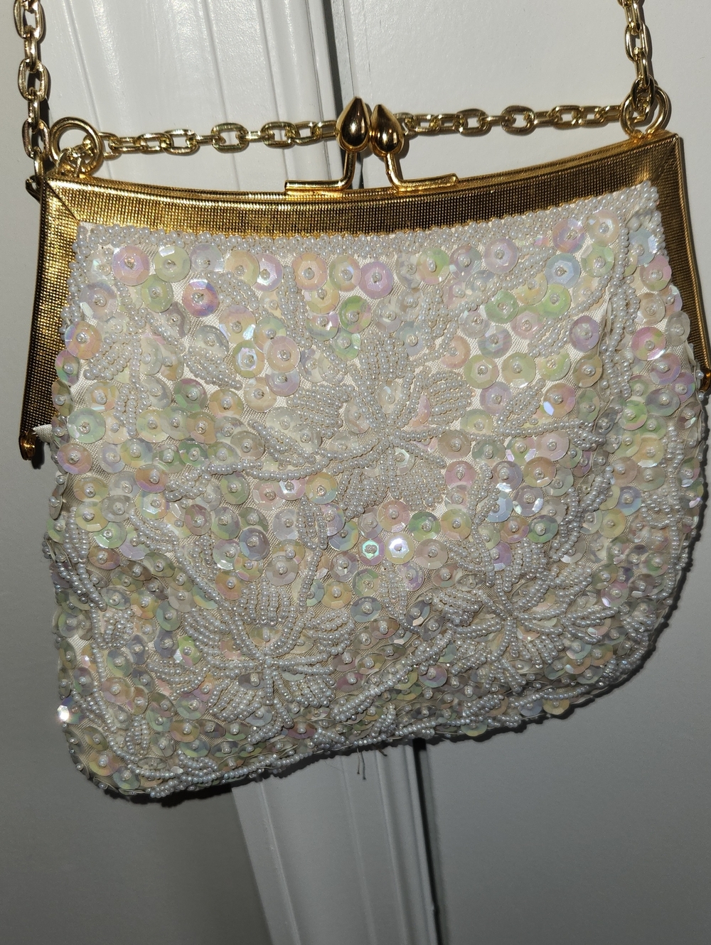 Iridescent Vintage Sequin Bag